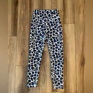 X by Gottex Rachel Capri Blue Leopard Leggings
